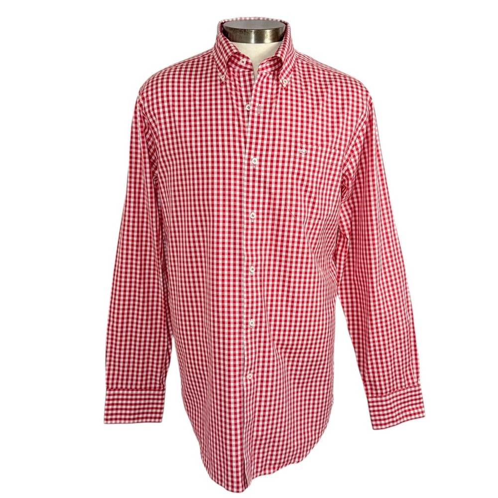 Southern Tide Gingham Sport Shirt Varsity Red
Long Sleeve Button Down Cotton Med
